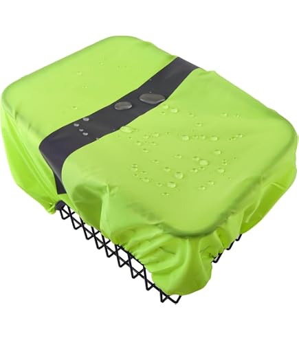 Housse De Pluie Pour Sacoche Vélo – Imperméable, Anti-poussière, Taille 126x66 Cm, Ultra Légère 20g, Vert Fluo