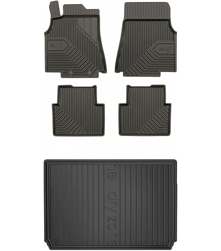 Mossa Set: tappetini in TPE + Tappetino per Bagagliaio compatibili con Mercedes-Benz GLA X156 03.2014-11.2019 (SUV) - Ali Rimovibili nei Modelli con Grate Laterali - G