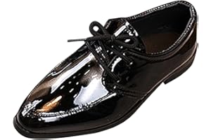 MYLH Kinderschuhe Jungen Schnürhalbschuhe Festliche Lederschuhe Britischen Stil Anzug Schuhe Lackschuhe Kinder Performance Student Businessschuh Hochzeit Freizeitschuhe