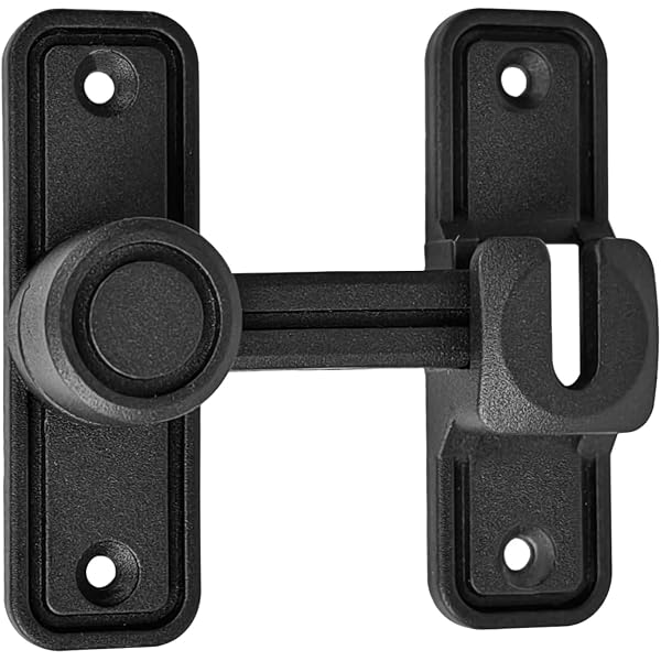 HILLMASTER Heavy-Duty Self-Locking Thumb Gate Latch Kit - 9 Inch Handle, For Wooden Fence, Vinyl & Metal Gates, Black Finish - View #3