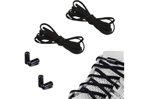 LUVADEYO 2 pary elastycznych sznurowadeł premium z metalowymi kapsułkami bez wiązania – zestaw na 2 pary butów – z kapsułkami do sneakersów, butów do biegania, butów sportowych