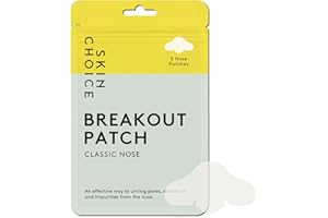 ‎SKINCHOICE SKIN CHOICE Pore Strips - Breakout Patch XL Hydrokolloid Mitesserentferner Stripes to Unclog & Shrink Pores, Absorbiert Öl, Mitesser Nase Entfernen, For Pickel und Akne, Vegan (5 Stück)