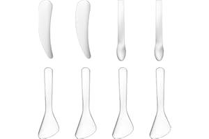 XINGWENHAO 8 sztuk mini szpatułek kosmetycznych do kremowych patułek kosmetycznych, mała metalowa maseczka do makijażu, szpatułka do balsamów Skincare do makijażu, szpatułki, łyżki kosmetyczne, łyżki aplikatora