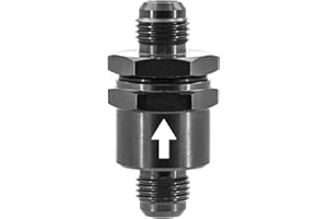 CNRAQR Aluminium -6 AN to AN6 Flare Inline Non Return One Way Check Valve with Spring Design Inside Parts-Black