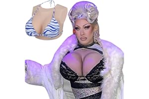ALZRGORA Pechos falsos Pechos de silicona forma C-G CUP para Crossdresser Cosplay Drag Queen
