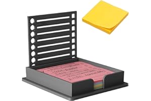 HJIAMA Porta Foglietti, Scatola Quadrata per Appunti, Scatola Per Appunti con Foglietti Adesivi in ​​Quattro Colori, 100 Foglietti Adesivi, Plastica Blocco Memo, per Riporre Foglietti Adesivi