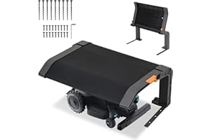 Daromigo Mähroboter Garage, Garage für Mähroboter, Klappbare Mähroboter Garage Dach Carport für Rasenmäher Rasenroboter Automower, 72x56x36cm, Witterungsbeständig UV Schutz, Schwarz