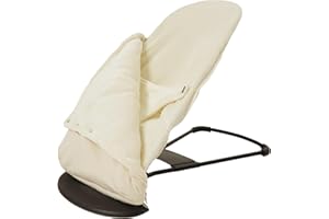 Saco + Funda para hamaca bebé Belltop compatible con hamaca BabyBjörn Soft & Bliss. Asiento bebé térmico para balancín hipoalergénico. Saco para dormir bebé (mecedora) extraíble con cremalleras -Beige
