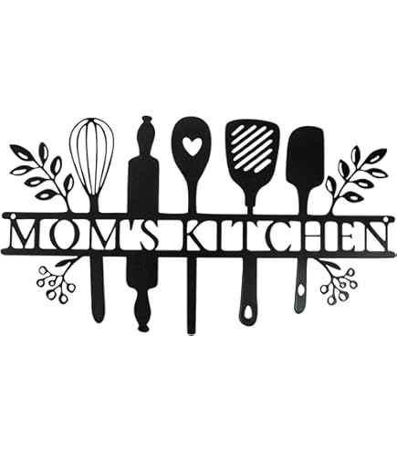 Decorazione Cucina In Metallo - Targa 'La Cucina è Il Cuore Della Casa' Nera - Foto 14