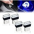 KARELLS Luci per Auto a LED, Mini USB Kit Per Interni, Illuminazione 4 Pezzi Decorazione (4 Colori, Blu/Rosa/Verde/Blu Ghiacc