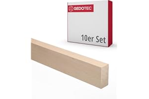 Gedotec Holzleisten zum basteln und bauen aus Buche - 95 cm | 10 Stück 10x20x950 mm | BASIC | vielseitig zum Basteln und Bauen von verschiedenen Objekten