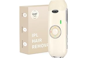 Haarlosy IPL Laser Hair Removal - Painless & Efficient & Long Lasting & Salon Quality at Home, IGBT Hair Removal Device for Women and Men, Body, Bikini Line and Face, Sensitive Skin (Retro White)