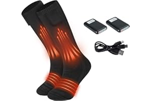 ALLC Heated Socks for Women Men, USB Rechargeable Thicken Cotton Socks UK with 4500mah Battery, Double-Sided Heating Socks, for Arthritis Winter Outdoor Ski Cycling Sports