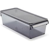 Primanova Kapaklı Banyo Mutfak D&uuml;zenleyici Raf Ps 360 * 150 * 100 Mm Şeffaf M-E27-20-16K