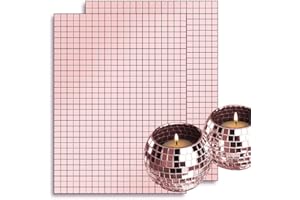 LUO YIYI Lot de 4 800 mini miroirs autocollants pour carreaux de verre carrés, mosaïque, carrelage en verre disco, décoration 5 mm x 5 mm