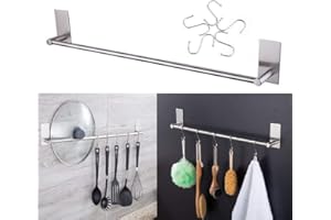 MKISHINE Hand Towel Holder Self Adhesive - Towel Ring Stainless Steel Towel Rail for Bathroom (Style 2)