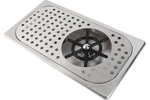 UPALDHOU Glass Rinser Automatic Cup Washer For Home Coffee Shop Bar 304 Rostfritt Stålutrustning med Droppfack