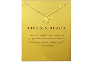 upeilxd Friendship Charm Gold Necklace for Women Good Luck Pendant Chain Sun Butterfly Angel Wings Girl Jewelry Necklace with Message Card Girls' Birthday Gift Card