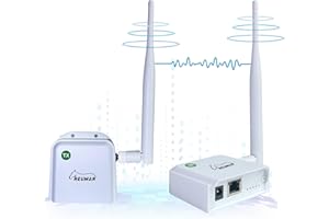 REUMAR WiFi HaLow, Wireless Bridge 802.11ah,WiFi Halo Point-to-Point Long Range Wireless Access with 2DBi High-Gain Antenna, Ethernet Air Bridge Repeater Supports 2600 feet Outdoor Transmission Distance