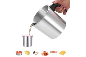 YUNYODA Kerzenherstellung Topf 1,2L, Kerzenschmelztiegel Wachsschmelzer Duftkerze DIY Topf, Kerze Wachs Schmelztiegel Krug intern für Kerzenherstellung und Seifenherstellung Handwerk