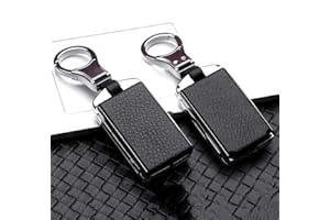 ontto 1 sztuka skórzany stop cynku breloczek do kluczy samochodowych pokrowiec na klucze do Volvo xc60 xc90 s90 v90 inteligentny breloczek do kluczy samochodowych pilot uchwyt na klucze osłona kurtka z kółkiem na klucze breloczek obudowa srebrny czarny