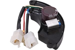 Fafeicy 450V 680UF Regulador de Voltaje Automático de 8 Cables, Regulador de Voltaje AVR Trifásico, con Distancia de Orificio de Instalación de 14 cm/5,5 pulgadas, para Generador de 5 a 7,5 KW