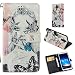 Produktbild HuaWei Mate 10 Lite Hülle,Alfort HuaWei Mate 10 Lite Schutzhülle, Retro Ledertasche Flip Lederhülle PU Leder Tasche Cover Wallet Case für HuaWei Mate 10 Lite Smartphone (blau Schmetterling Mädchen)