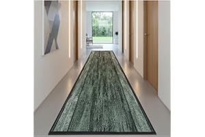 TADI & IMPERIO1979 Alfombra de Pasillo Contemporánea – Diseño Texturizado y Antideslizante, Ideal para Cocina, Entrada o Corredor – Lavable, Modernos (Vara Verde 67X675 cm)