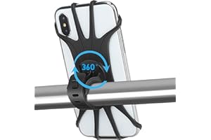 ORTHOTIC PRODUCTS WE'LL TREAT YOU WELL Support de téléphone portable en silicone pour vélo - Rotatif à 360 ° - Support de téléphone portable - Compatible avec iPhone SE/11/12/13/14Pro Max/X/XS MAX/XR/8'' à 6,5''