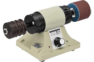 DOJOEUU Leather Polishing Burnishing Machine, 350W Electric Leather Polishing Machine, 0-8000RPM Leather Edge Grinding Machine, DIY Leather Edge Grinder for All Vegetable Tanned Leather Products