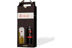 Weingut MAD Wein-Geschenk-Set 'Herztröpferl' | 1 Rot-Wein halbtrocken & 1 Weiß-Wein lieblich | Geschenke für Wein-Liebhaber | Wein-Geschenke für Frauen & Männer | Wein-Präsent