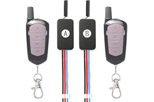 ‎ZHOFONET ZHOFONET DC12V Funkschalter,2 Wege Drahtloser Fernbedienung Schalter,DC 5V/12V/24V/30V 3A Mini Relais 2 Kanal Wireless Lichtschalter Fernbedienung 164FT Langstrecken,für Lichtleisten, Türschlösser