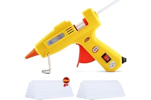 MOOING Pistola de Silicona Caliente 50W,Pistola de Pegamento con 60pcs Barras(160mm),Kit Pistolas Encolar para Bricolaje, Pistolas Encolar para DIY,Arte, Reparaciones, Decoración del Festival