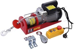 LINANTY Dispositif de levage électrique avec une capacité de charge de 1763 lbs, treuil de 220 V avec télécommande filaire et moteur en aluminium de 1450 W, dispositif de levage électrique avec une hauteur de