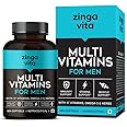 Zingavita Multivitamin for Men with 47 Essential Nutrients | Infused with Multivitamins, Minerals, Omega 3 & Vital Herbs for Energy, Metabolism, Immunity, Stamina & Muscles Recovery – 60 Veg Tablets