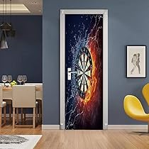 Leoparden Türaufkleber 77x200cm - Selbstklebende Wildtier Tapete