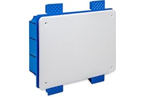 Electraline 60392 Scatola cassetta di derivazione da incasso per cartongesso IP40 (198X153X70mm) con coperchio e viti