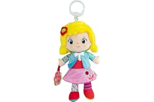 LAMAZE My Friend Olivia - Clip & Go Pram Baby Toys 0-6 Months - Sensory Toys for Babies' Development - Soft Cuddly Dolls for Girls - Expertly Designed Newborn Toys - Baby Essentials for Newborn & Up