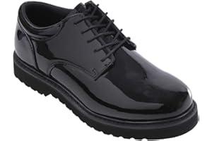 Rothco 5250 Men'S Black High-Gloss Uniform Oxford Shoe W/Work Sole