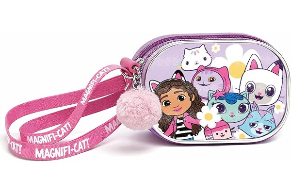 The Geeky Pop Sac enfant – Sac bandoulière avec fermeture zippée et sangle réglable pour fille