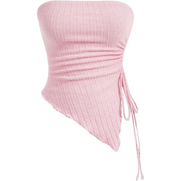 GORGLITTER Trägerlos Top Damen - Trendy Bandeau Mit Knoten | Y2K Style