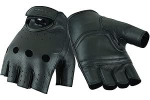 BLACKWILD THE RIDER'S SKIN BLACKWILD Guanti senza dita | Guanti da moto senza dita in pelle da uomo e da donna | Guanti da ciclismo senza dita ,Guanti da palestra anche per MTB e tattici