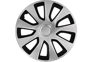 SUMEX CAR+ VNJ3217 Washington Wheel Trims 4-Piece Set, 17-inch, Silver/Black