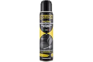 Bullock Car Care Fast Clean Superpulitore Tessuti – Spray Schiuma Attiva Smacchiante per Sedili, Moquette e Tappetini Auto, Pulizia Profonda e Igienizzante con Spazzola Integrata, Fresco Profumo 400ml