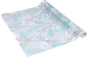 Venilia Pellicola per finestra statica Vitrostatic Ficus, pellicola protettiva in vetro smerigliato, per box doccia, pellicola decorativa in vetro trasparente, 45 cm x 1,5 m, 200 µm (spessore: 0,2 mm)