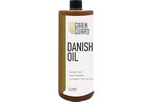 GRAIN GUARD Danish Oil | Enhances Natural Beauty of Wooden Surfaces | Seals & Protects with Satin Finish | Water Repellent | Use On Oak, Pine & More | 1 Litre