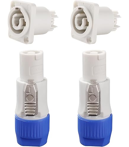 Roundsky Nac3 Speakon stekker, 10 stuks/partij, 3 pins, Powercon stekker, 20A 250 V, ac connector, blauw en wit