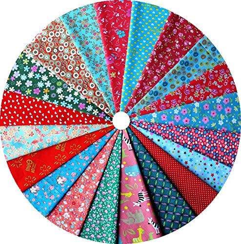 Grannycrafts 20pcs 20x30cm Christmas Festival Theme Top Cotton Printed Craft Fabric Bundle Squares Patchwork Lint Print Cloth Fabric Tissue DIY Sewing Scrapbooking Quilting