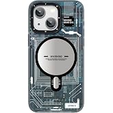 Youngkit iPhone 15 Uyumlu Kılıf Magsafe ile Uyumlu YoungKit Technology Serisi Kapak Mavi