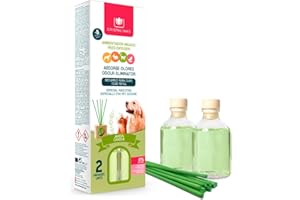 CRISTALINAS Pet Odour Eliminating Reed Diffuser, Reed Diffuser, 2 x 30ml / 8 weeks, 0% alcohol, REFILLS, Garden